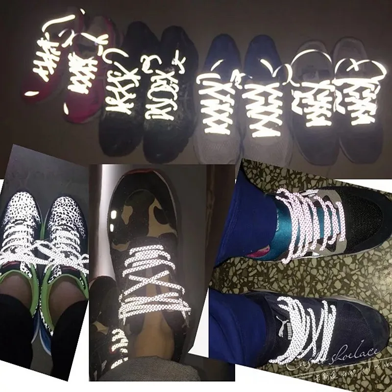 1 Çift Renkli Yansıtıcı Ayakabı En Kaliteli Yuvarlak Ayakkabı bağcıkları Bot ve Sneaker Ayakkabı Bağı 5 Renk Uzunluğu 120cm 140cm 160cm Görüntü 4