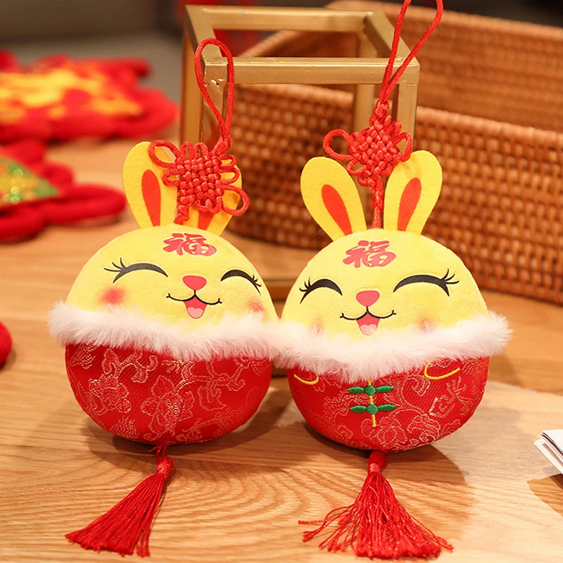 2023 Çin Zodyak Fortuna Tavşan Yeni Yıl Tang Takım Elbise Sevimli Tavşan Ev Dekor doldurulmuş oyuncak Yaratıcı Süs Çocuklar İçin Özel Hediye Görüntü 1