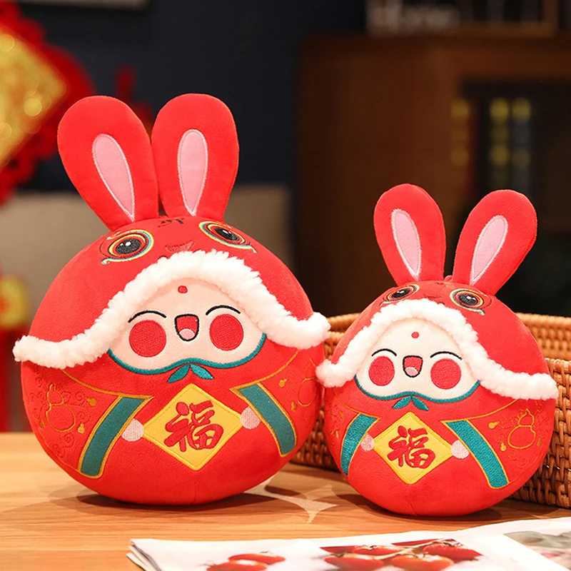 2023 Çin Zodyak Fortuna Tavşan Yeni Yıl Tang Takım Elbise Sevimli Tavşan Ev Dekor doldurulmuş oyuncak Yaratıcı Süs Çocuklar İçin Özel Hediye Görüntü 4