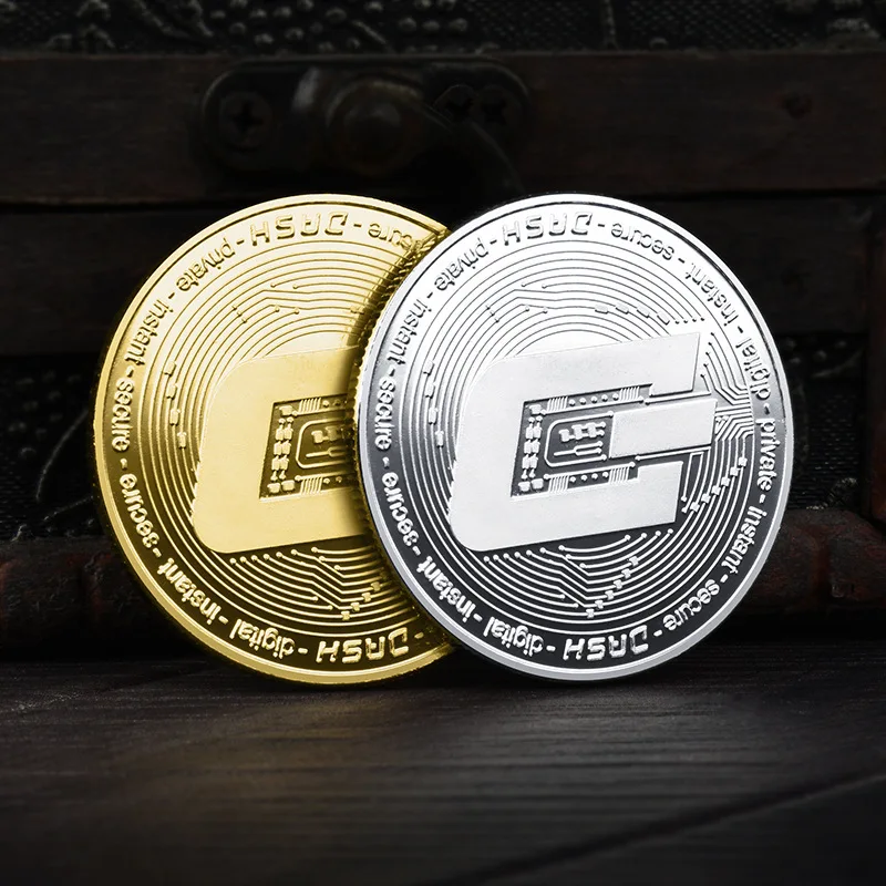 Altın Gümüş DashCoin Hatıra paraları Btcoin Altın Gümüş paralar Paraları Toplamak Metal Cryptocurrency Hatıra Koleksiyonu Hediyeler Görüntü 3