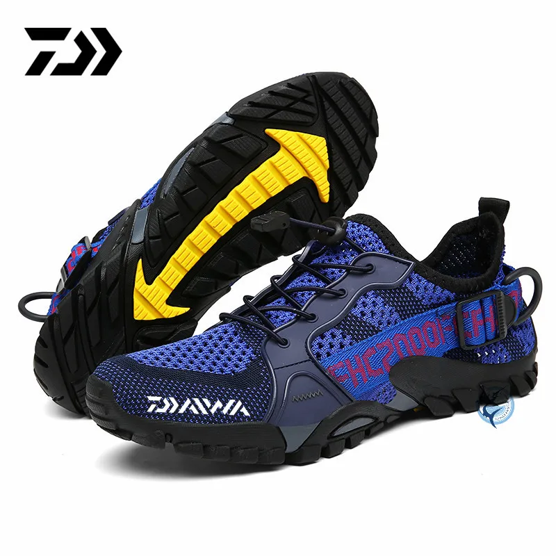 Daiwa erkek Örgü Nefes Sneakers erkek Spor Ayakkabı yürüyüş ayakkabıları Çabuk kuruyan su ayakkabısı kaymaz Balıkçılık Ayakkabı su ayakkabısı Görüntü 5