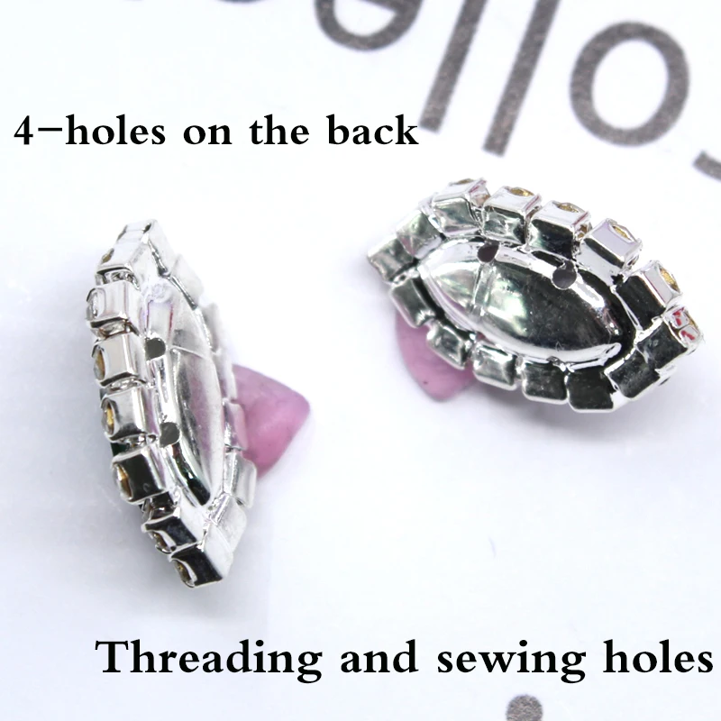 Mini 10 adet/grup 10*18mm Akrilik Rhinestone Düğmeler El Yapımı DIY Dikiş konfeksiyon aksesuarları, düğün, Takı, vb.Dekorasyon Görüntü 4