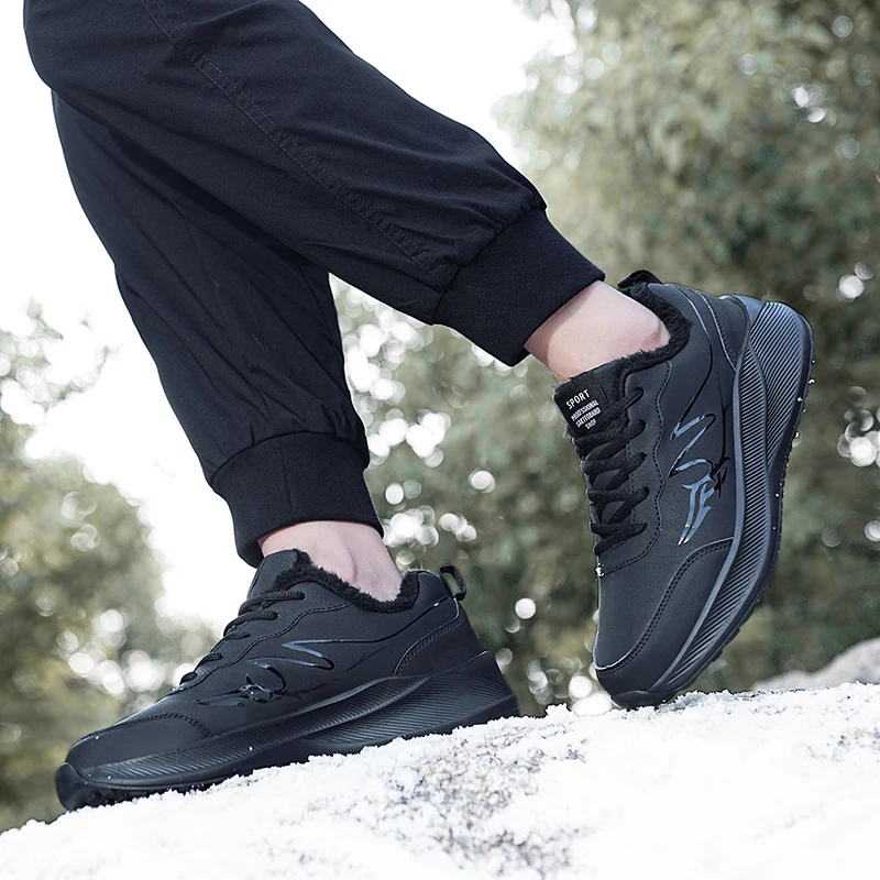 Sonbahar kış erkekler açık spor ayakkabı rahat spor ayakkabı siyah yürüyüş ayakkabısı Görüntü 5