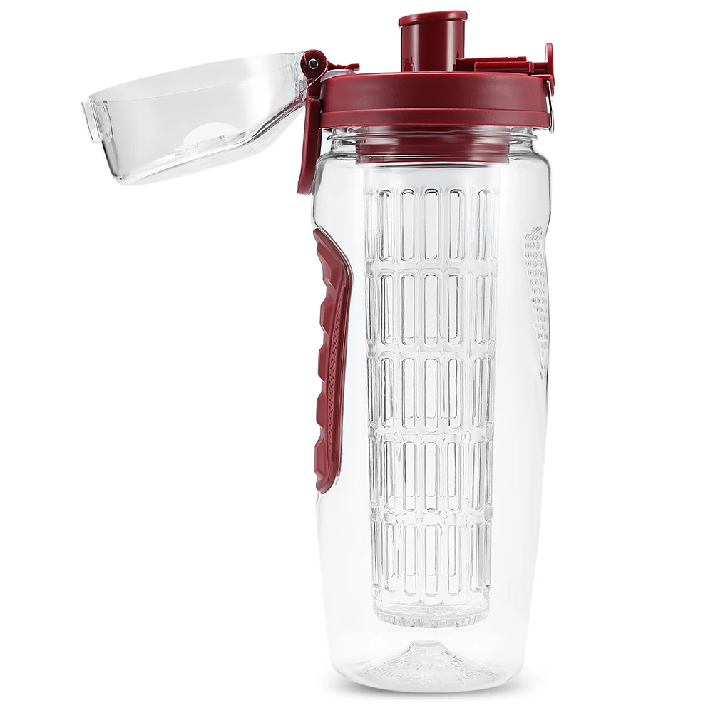 Taşınabilir Su meyve şişesi 1000 ml Tur Açık Spor Okul Sızdırmaz Mühür Su Şişesi Uzay Şişe Plastik Drinkware Görüntü 2