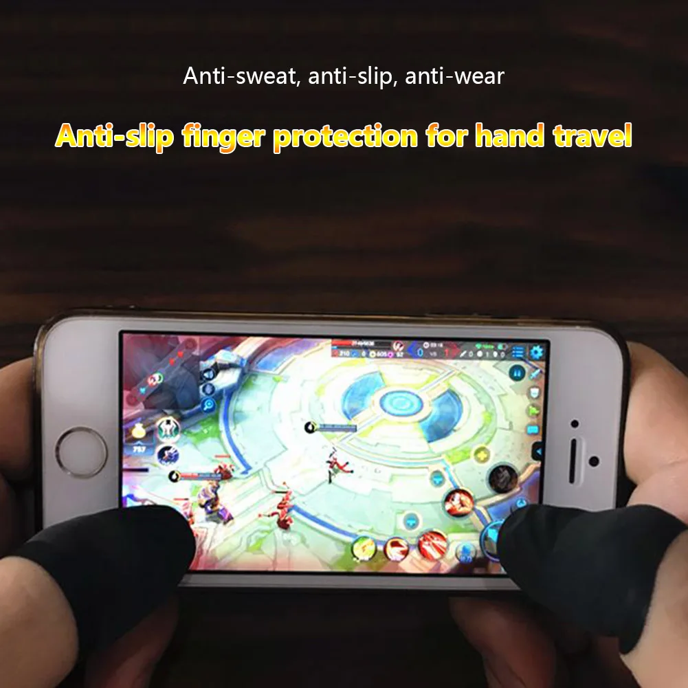 4 Adet/takım Parmak Kollu Lateks kaymaz Anti-ter Parmak Koruyucu Cep Telefonu Oyunları için Görüntü 4