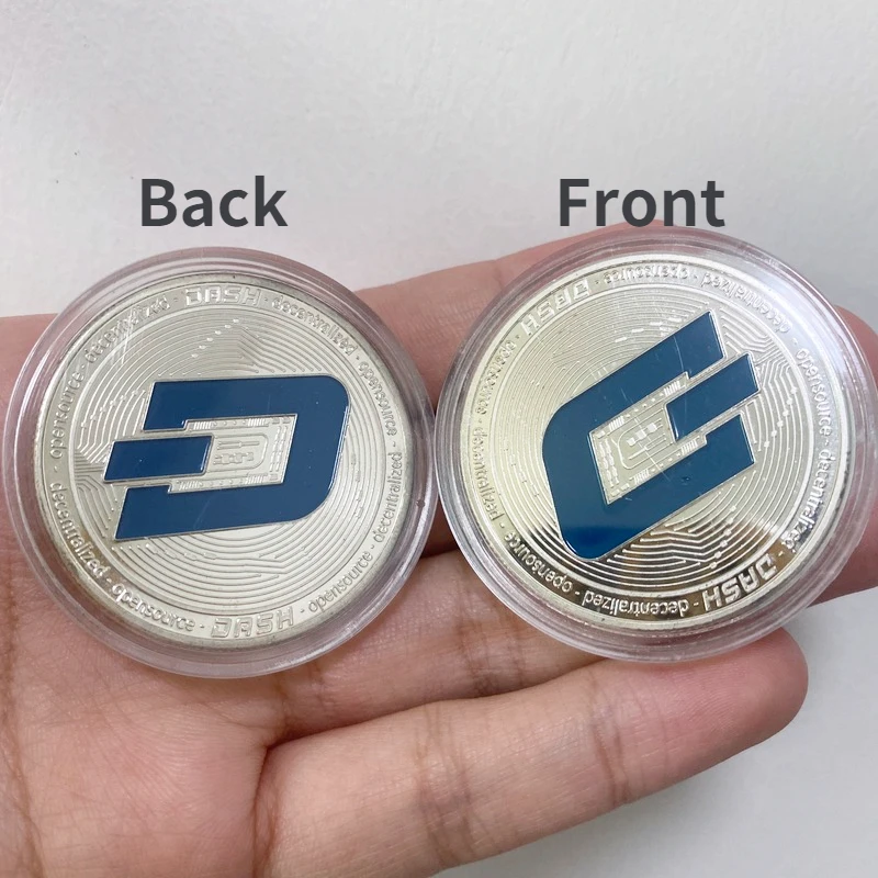 Altın Gümüş DashCoin Hatıra paraları Btcoin Altın Gümüş paralar Paraları Toplamak Metal Cryptocurrency Hatıra Koleksiyonu Hediyeler Görüntü 0