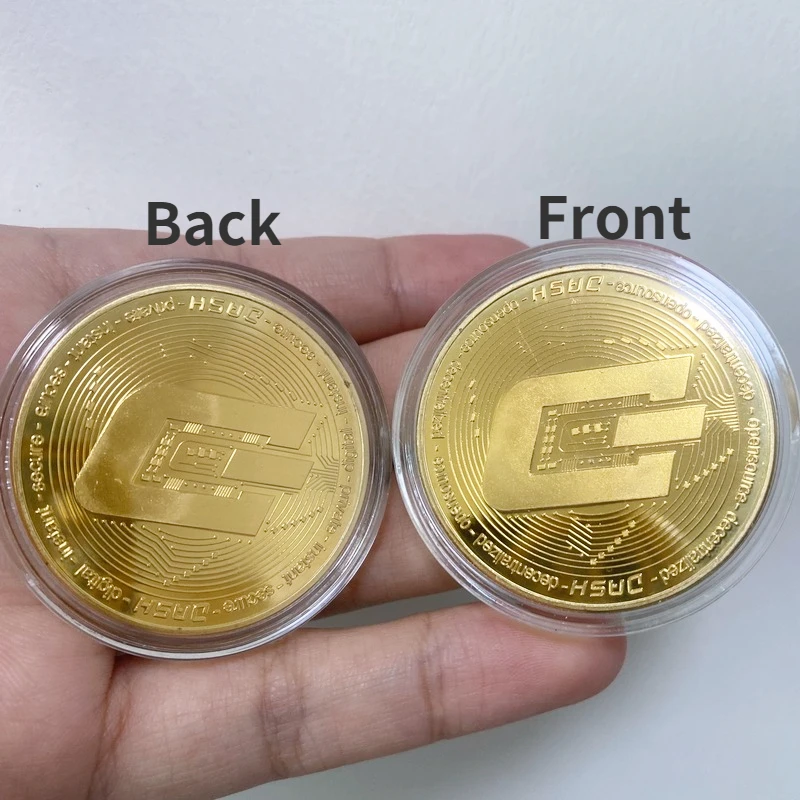 Altın Gümüş DashCoin Hatıra paraları Btcoin Altın Gümüş paralar Paraları Toplamak Metal Cryptocurrency Hatıra Koleksiyonu Hediyeler Görüntü 1