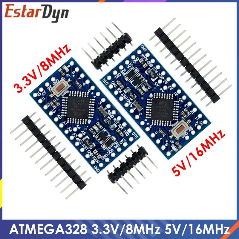 ATMEGA328P Pro Mini 328 Mini ATMEGA328 5 V/16 MHz ATMEGA328 3.3 V 8 MHz Arduino Geliştirme kurulu için Görüntü 0