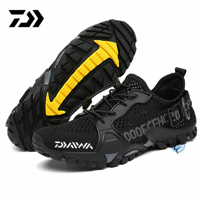 Daiwa erkek Örgü Nefes Sneakers erkek Spor Ayakkabı yürüyüş ayakkabıları Çabuk kuruyan su ayakkabısı kaymaz Balıkçılık Ayakkabı su ayakkabısı Görüntü 0