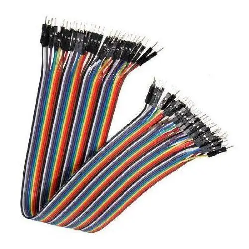 Erkek-Erkek Renkli Breadboard Kablo Atlama Tel Jumper Arduino Shield İçin 40 adet 20cm 2.54 mm 1p-1p Pin Görüntü 0
