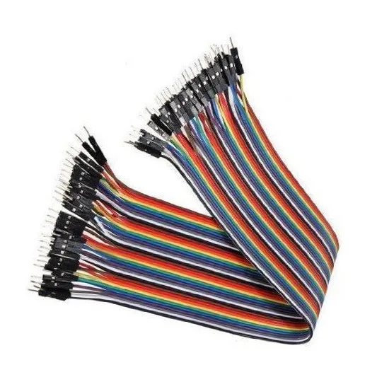 Erkek-Erkek Renkli Breadboard Kablo Atlama Tel Jumper Arduino Shield İçin 40 adet 20cm 2.54 mm 1p-1p Pin Görüntü 1