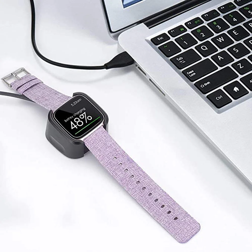 Fitbit Versa için 1 akıllı saat şarj aleti kablosu Fitbit Versa İçin 2 Adaptör USB şarj kablosu akıllı saat Aksesuarları Versa Görüntü 4