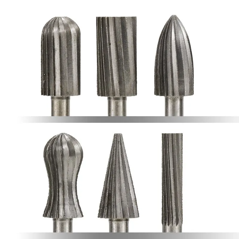 Metal Gravür / Taşlama Döner Dosyaları için Yüksek Hızlı Çelik Döner Çapaklar 6mm Shank Yönlendirici TÖRPÜLER Görüntü 2
