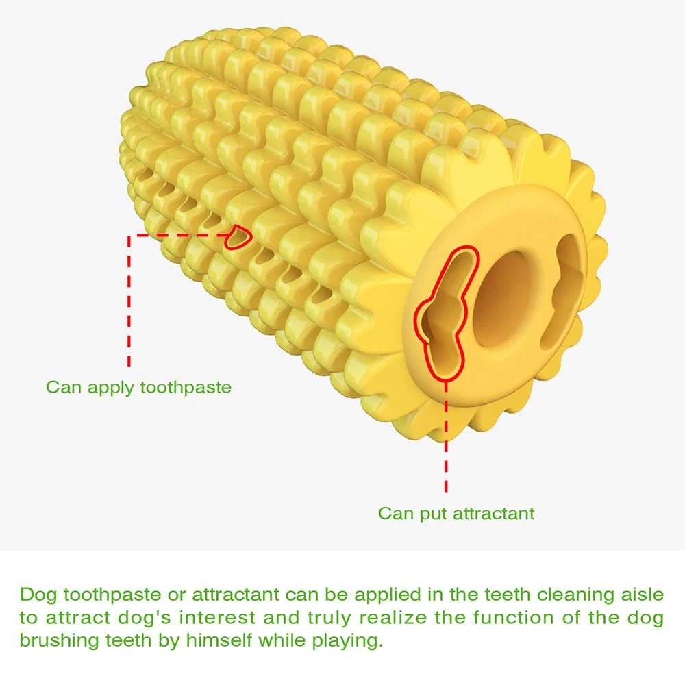 Mısır Bite Dayanıklı köpek diş fırçası Yüzen İnteraktif Oyuncak Köpekler için Diş Temizleme Sızıntı Köpek Oyuncak Malzemeleri Evcil Hayvan Ürünleri Görüntü 2