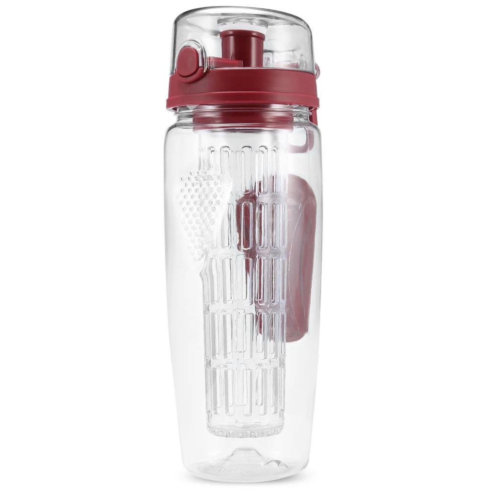 Taşınabilir Su meyve şişesi 1000 ml Tur Açık Spor Okul Sızdırmaz Mühür Su Şişesi Uzay Şişe Plastik Drinkware Görüntü 1
