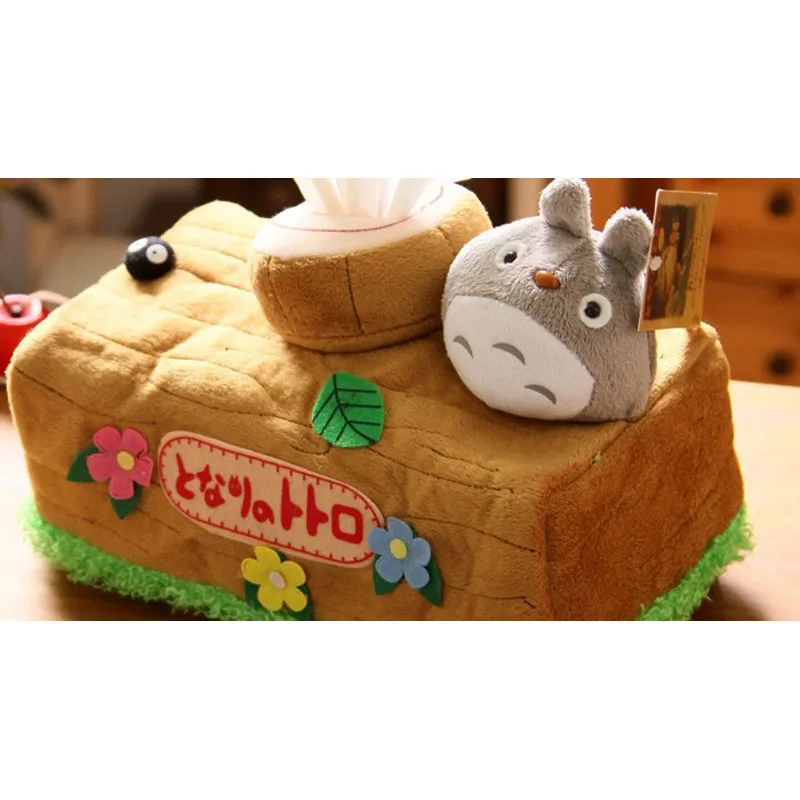 Totoro Peluş Bebek Oyuncak Doku Kutusu Japonya Anime Kürkü Çıkarma Ev Ürün Ofis Masası Araba Süslemeleri Çocuklar Kız Hediye Görüntü 5